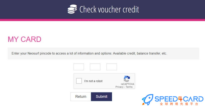 如何查询neosurf礼品卡卡内余额？
