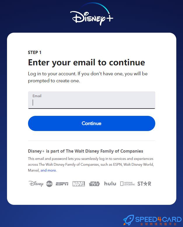 如何登录Disney+迪士尼Plus账号？ - Speed4Card专业充值平台