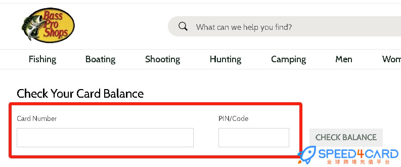Bass Pro Shops eGift Voucher礼品卡美国 | Bass Pro Shops eGift Voucher充值卡密 [ [自动发货]- Speed4Card专业充值平台
