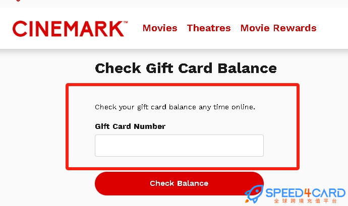 Cinemark礼品卡 | Cinemark Gift Card充值卡密 [ [自动发货]- Speed4Card专业充值平台