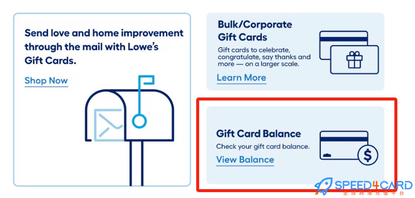 Lowe's礼品卡美国 | Lowe's Gift Card充值卡密  [自动发货]- Speed4Card专业充值平台