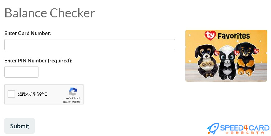 Ty Inc Gift Card礼品卡美国 | Ty Inc Gift Card充值卡密  [自动发货]- Speed4Card专业充值平台