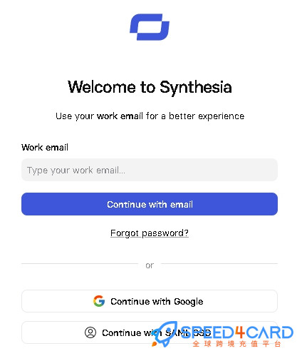 Synthesia  AI代购代付订阅AI [人工代购]怎么登录？- Speed4Card专业充值平台