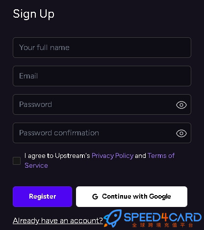 Upstream.so  AI代购代付订阅AI [人工代购]怎么登录？- Speed4Card专业充值平台