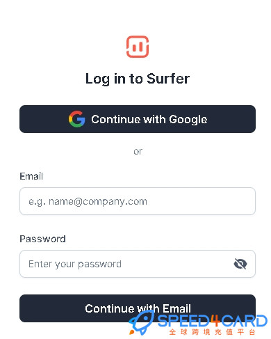 Surfer SEO代购代付订阅AI [人工代购]怎么登录？- Speed4Card专业充值平台