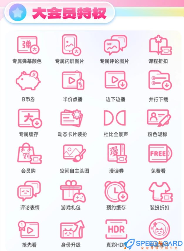 B站哔哩哔哩bilibili大会员代充值 - Speed4Card专业充值平台