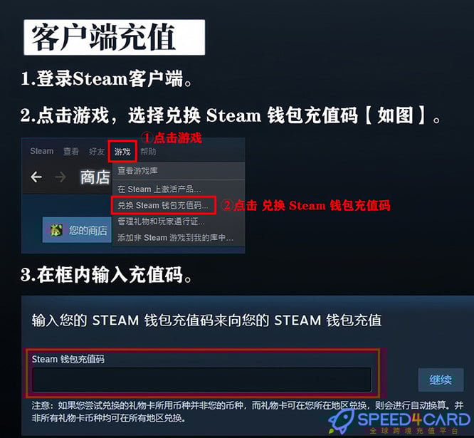 steam充值 | steam钱包充值码卡密-Speed4Card专业充值平台