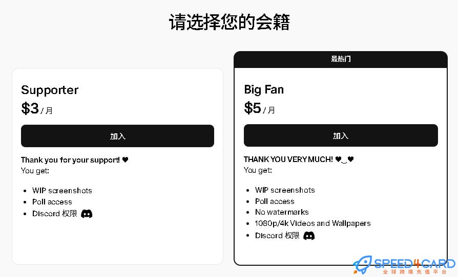 关于Patreon订阅：有哪些热门播客？如何订阅Patreon国外网站会员？创作者会员- Speed4Card专业充值平台