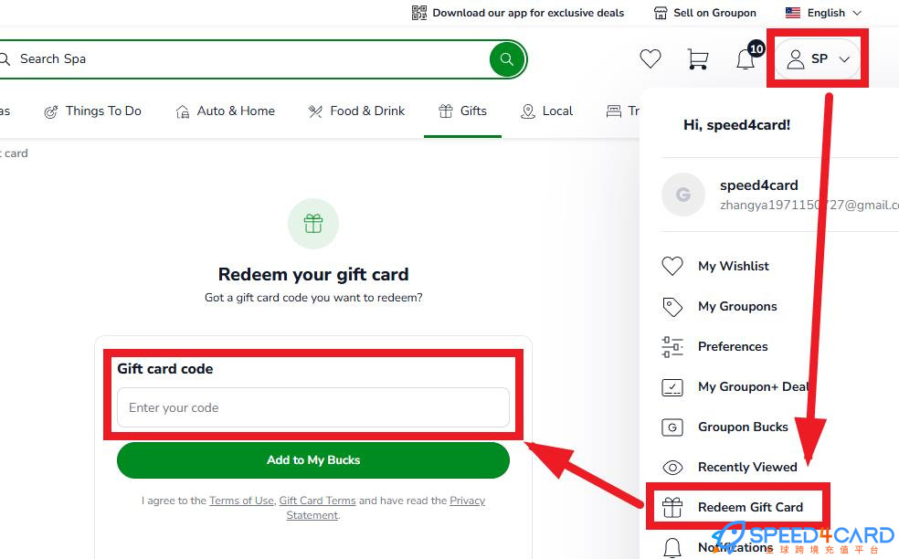 Groupon礼品卡 | Groupon Gift Card充值卡密怎么兑换- Speed4Card专业充值平台