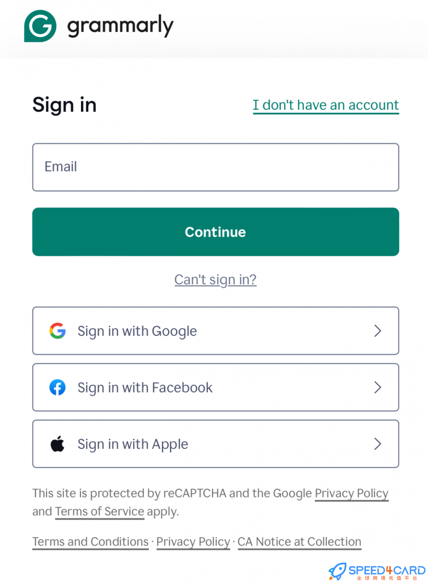 Grammarly Pro代购代付订阅会员登录方式-Speed4Card专业充值平台