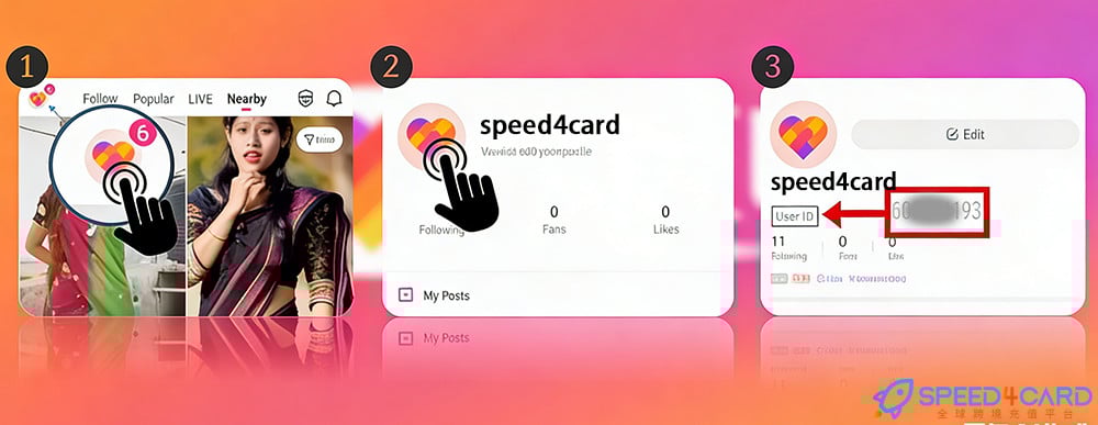 Likee Live代充值钻石查看Likee Live ID - Speed4Card专业充值平台