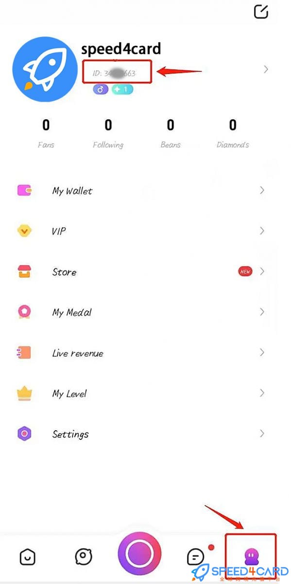 Mango Live代充值金币钻石查看Mango Live ID - Speed4Card专业充值平台