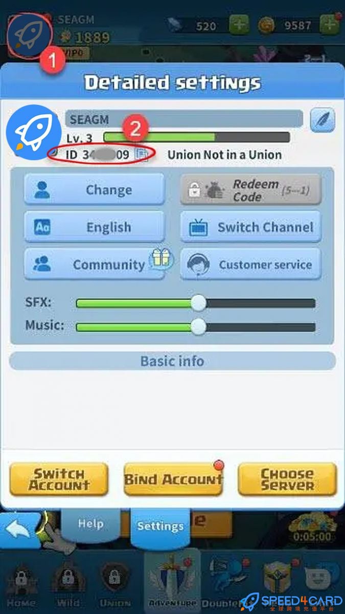 超能世界Hero Clash国际服手游代充值查找超能世界Hero Clash游戏ID - Speed4Card专业充值平台