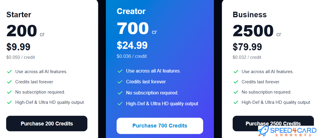 DeepSwapAI代购代付订阅套餐- Speed4Card专业充值平台