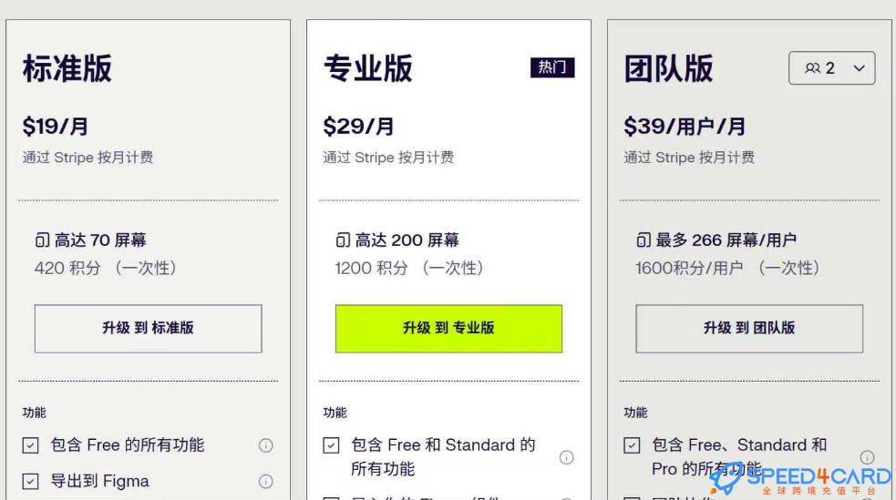 UX Pilot代购代付订阅AI 套餐- Speed4Card专业充值平台