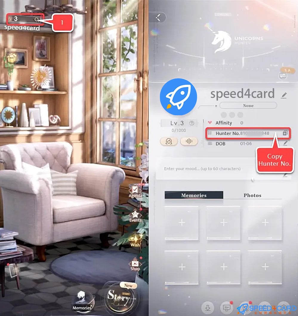 恋与深空国际服手游代充值查找恋与深空猎人编号 - Speed4Card专业充值平台