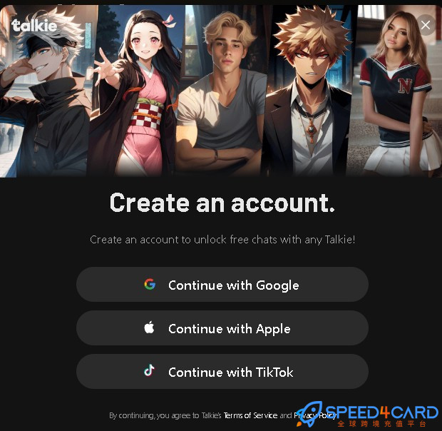 Talkie代购代付订阅AI登录方式- Speed4Card专业充值平台