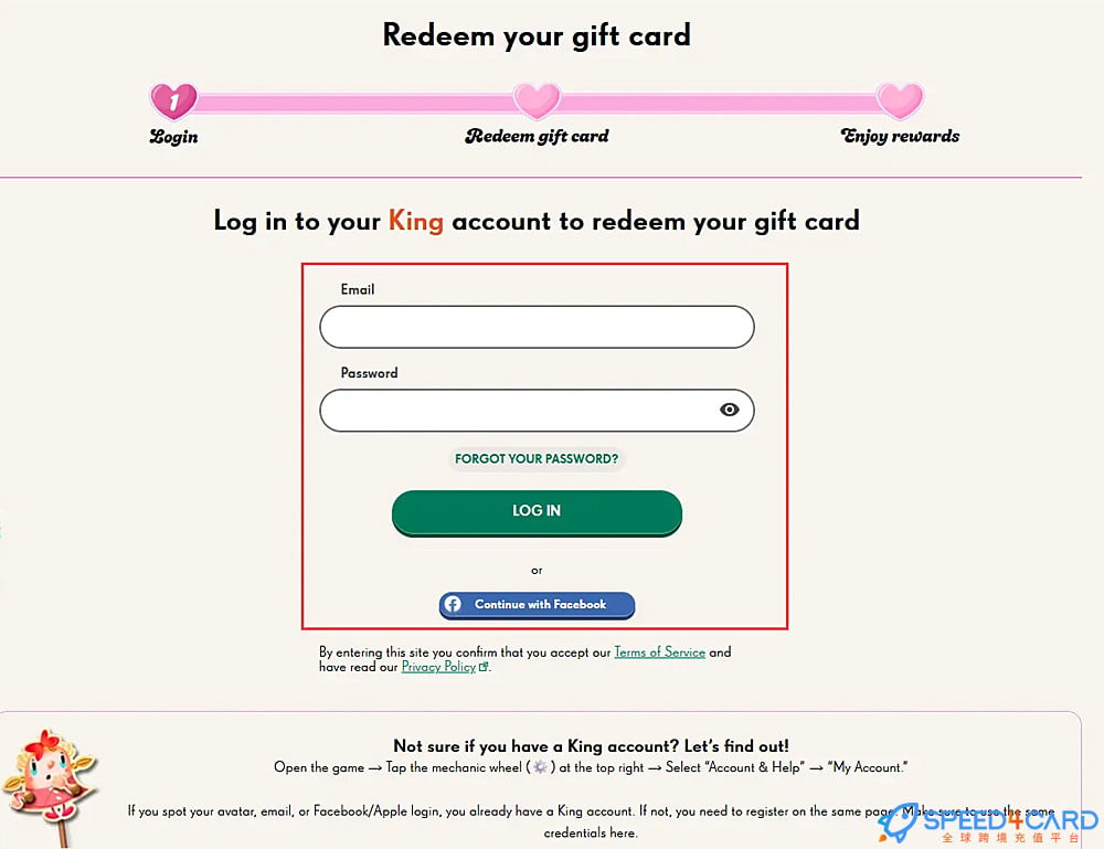 美国糖果传奇Candy crush礼品卡 | Candy crush Gift Card充值卡密Candy登录- Speed4Card专业充值平台