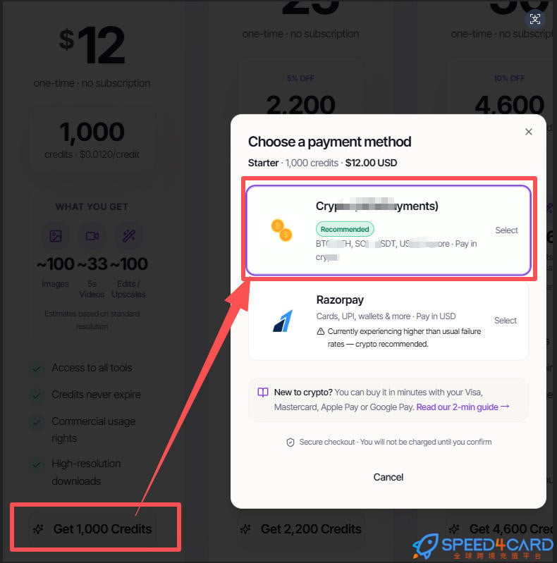 Pixel Bunny AI代购代付订阅选择套餐支付- Speed4Card专业充值平台