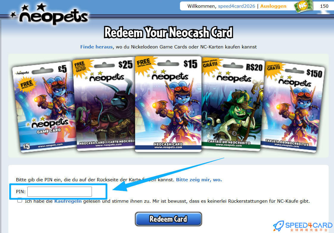 美国Neopets礼品卡 | Neopets Neocash Card充值卡密怎么兑换- Speed4Card专业充值平台