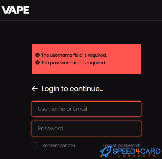Vape代购代付订阅AI登录方式- Speed4Card专业充值平台