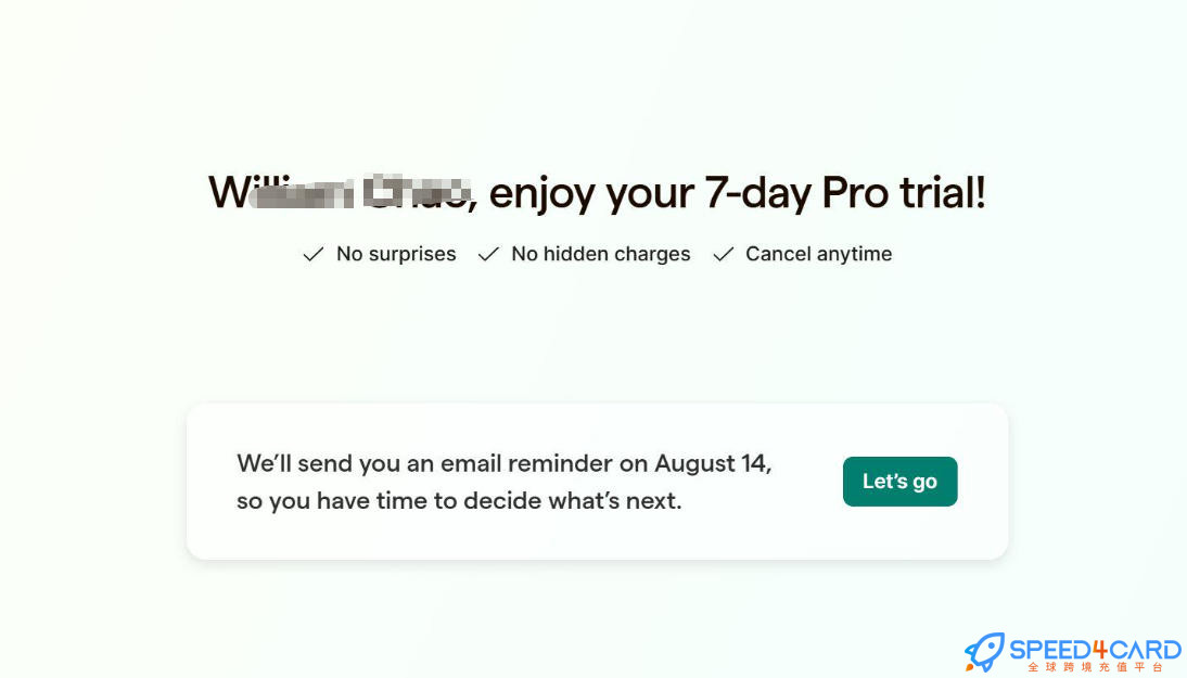 Grammarly Pro代购代付订阅会员订阅Pro-Speed4Card专业充值平台