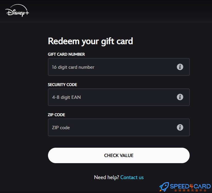 意大利Disney+迪士尼礼品卡 | Disney gift card充值-Speed4Card专业充值平台